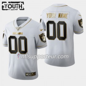 Maillot Enfant Oakland Raiders Personnalisé Nike Blanc Golden Edition 100th